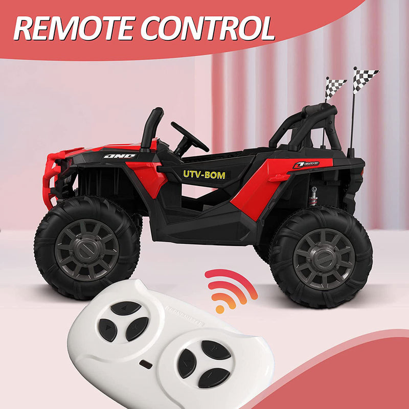 12V Kids Electric Battery-Powered Ride-On SUV Buggy Car with 3 Speed Settings Red Magic Cars 4