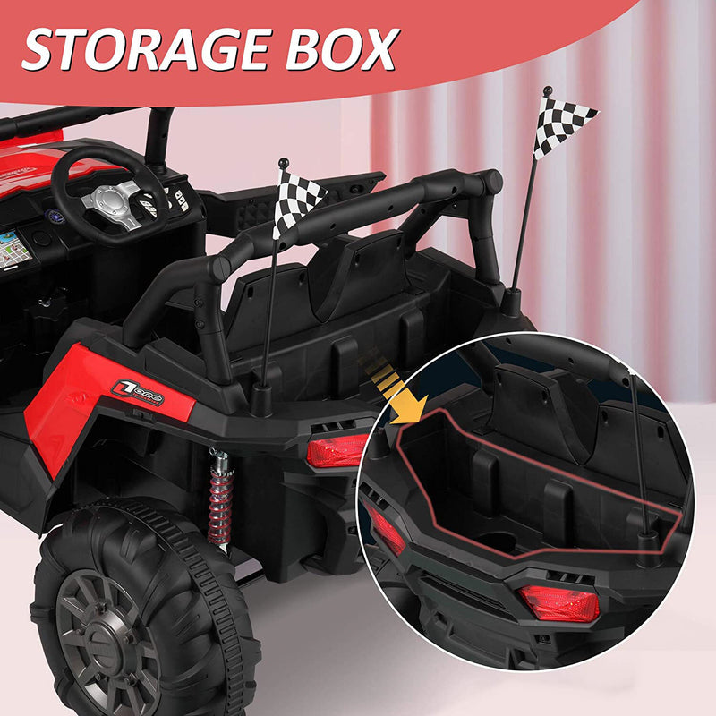 12V Kids Electric Battery-Powered Ride-On SUV Buggy Car with 3 Speed Settings Red Magic Cars 5