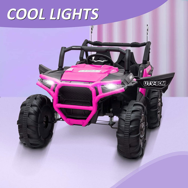12V Pink Electric Battery-Powered Kids Ride-On SUV Car with 3 Speeds Magic Cars 3