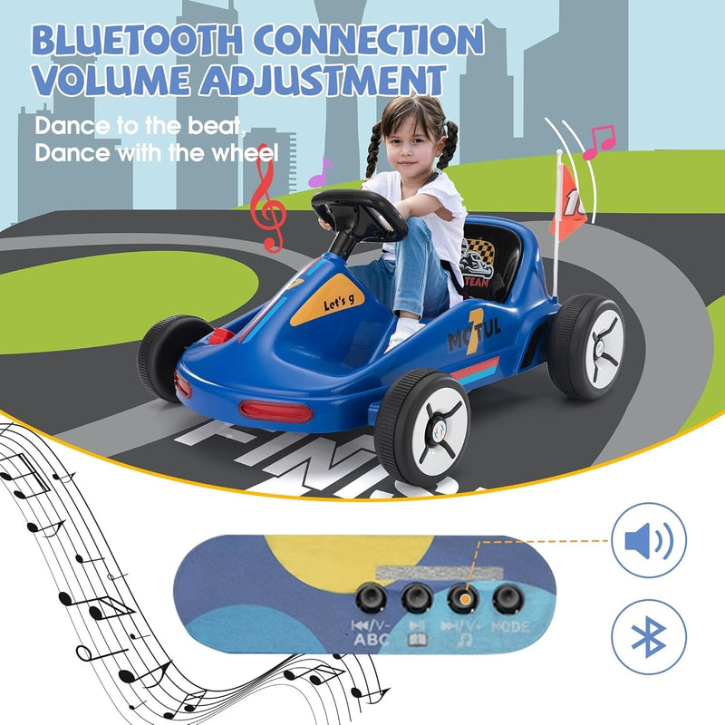 12V Kids Electric Ride-On Go Kart Toy Car with Remote Control for Ages 3-8 Years Magic Cars 2
