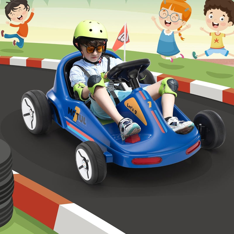 12V Kids Electric Ride-On Go Kart Toy Car with Remote Control for Ages 3-8 Years Magic Cars 8