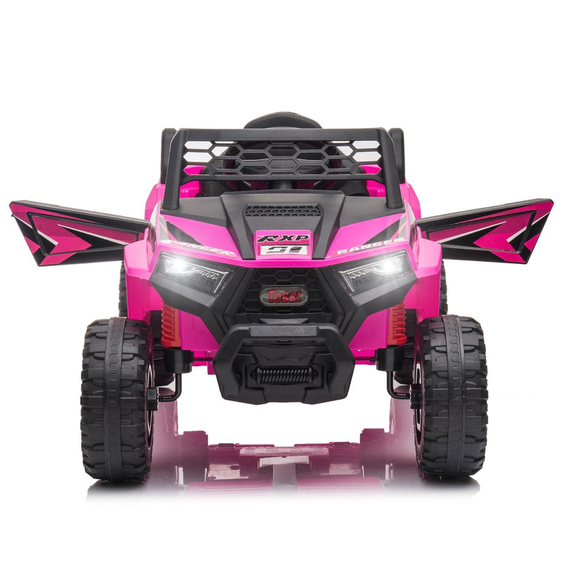 12V Kids Electric 2WD Off-Road UTV Ride-On Truck with Music in Rose Red Magic Cars 3