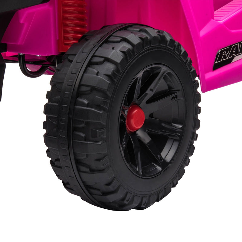 12V Kids Electric 2WD Off-Road UTV Ride-On Truck with Music in Rose Red Magic Cars 5