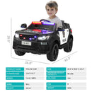 12V Kids Police Ride-On SUV Car with Parental Remote Control Magic Cars 3