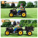 12V Electric Ride-On Kids Tractor with Battery-Powered Toy Car and Trailer Magic Cars 10