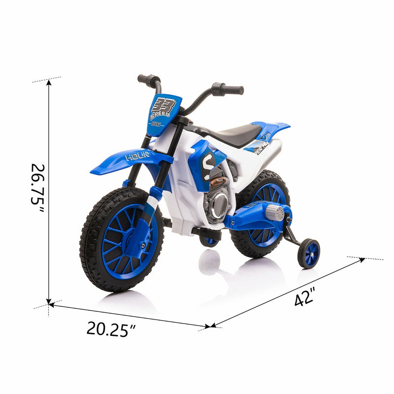 12V Kids Electric Ride-On Motorcycle with Training Wheels and 2 Speeds Magic Cars 4