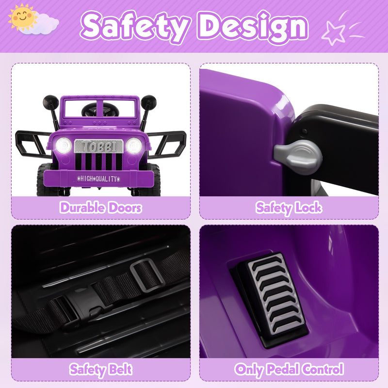 12V Electric Battery-Powered Ride-On Jeep Truck for Kids Ages 3-6 Magic Cars 4