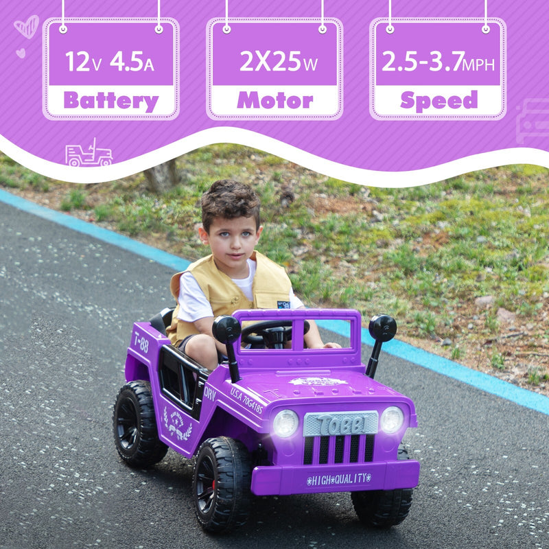 12V Electric Battery-Powered Ride-On Jeep Truck for Kids Ages 3-6 Magic Cars 7
