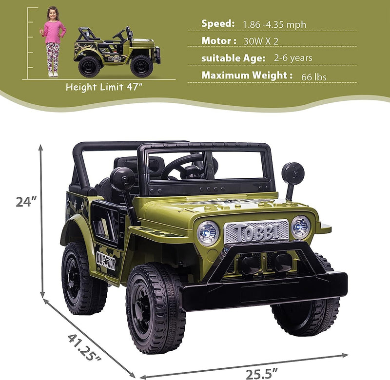 12V Battery-Powered Kids Off-Road Ride-On Truck with 4 Wheels Magic Cars 2