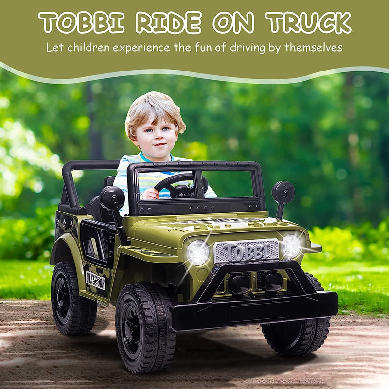 12V Battery-Powered Kids Off-Road Ride-On Truck with 4 Wheels Magic Cars 5