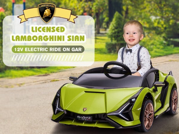 12V Kids Electric Ride-On Car Licensed Lamborghini Sian with Remote Control and MP3 Player Magic Cars 2