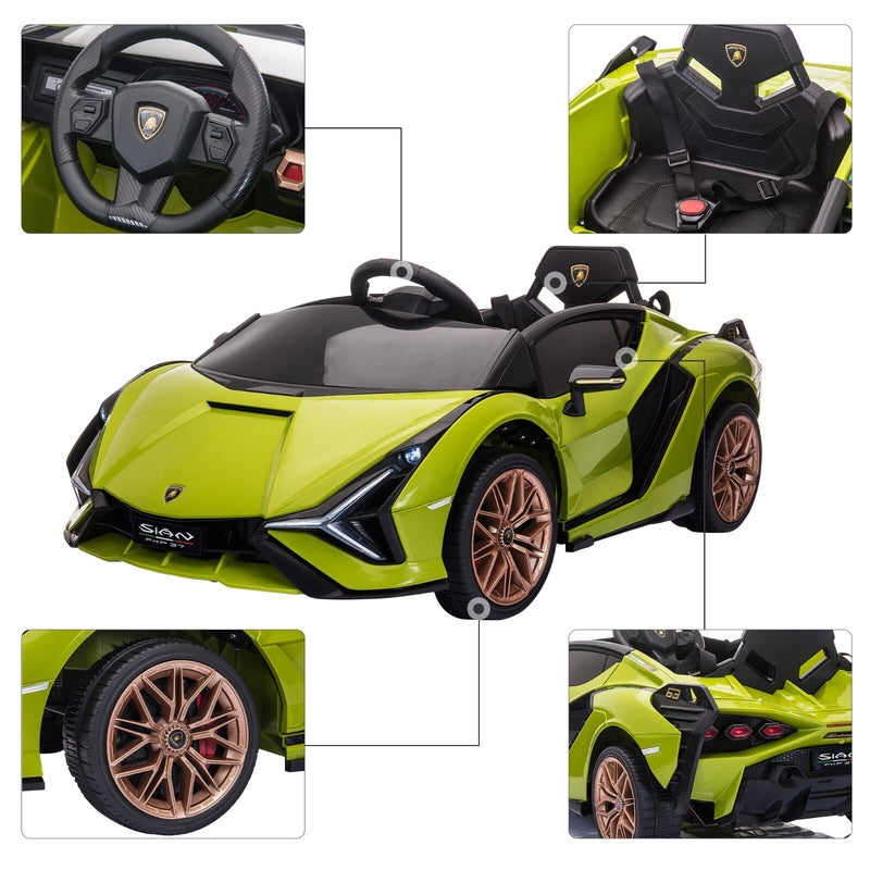 12V Kids Electric Ride-On Car Licensed Lamborghini Sian with Remote Control and MP3 Player Magic Cars 4