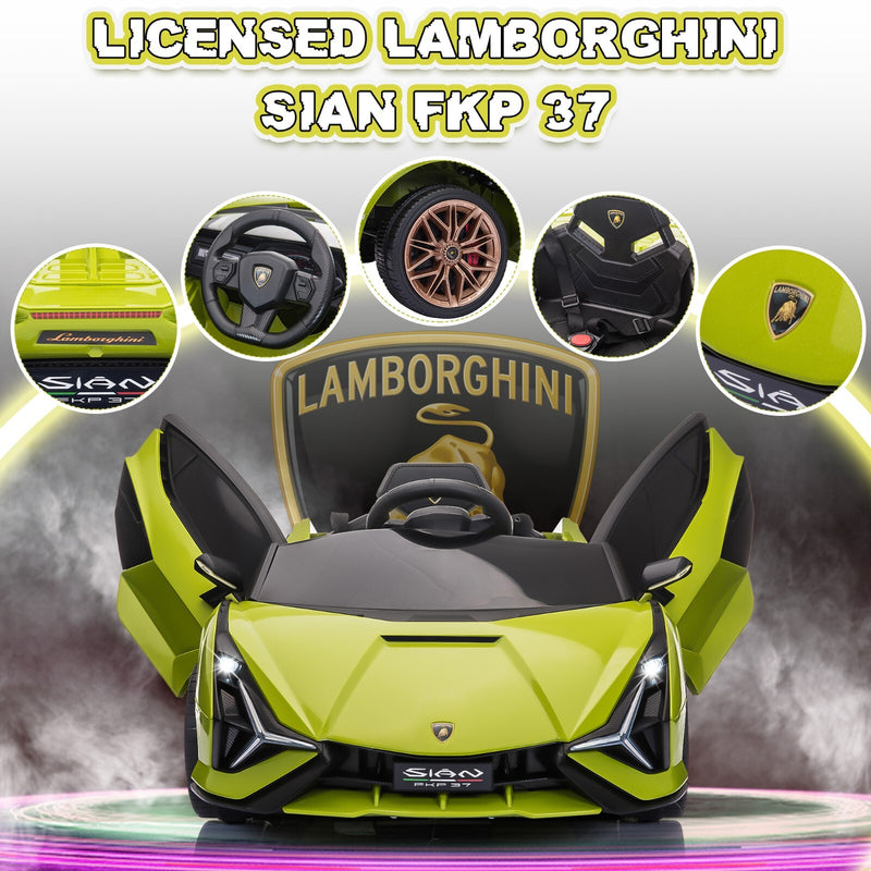12V Kids Electric Ride-On Car Licensed Lamborghini Sian with Remote Control and MP3 Player Magic Cars 9
