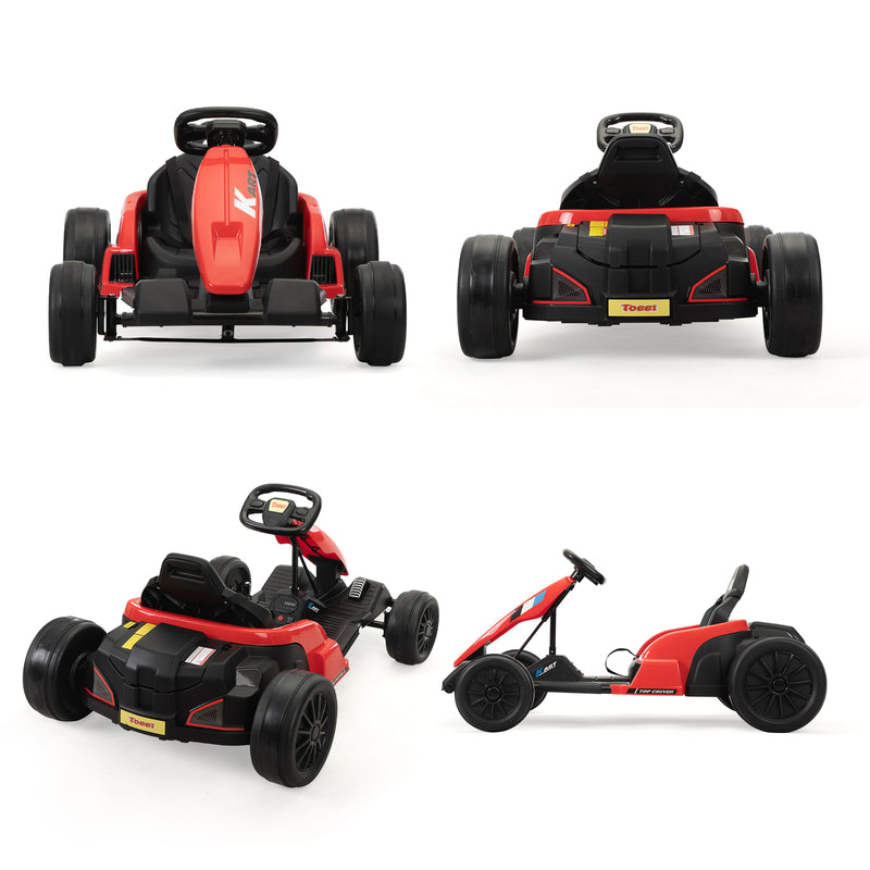 24V Kids Electric Drifting Go-Kart with Dual 85W Motors, 8mph Max Speed, and Built-in Music Magic Cars 14