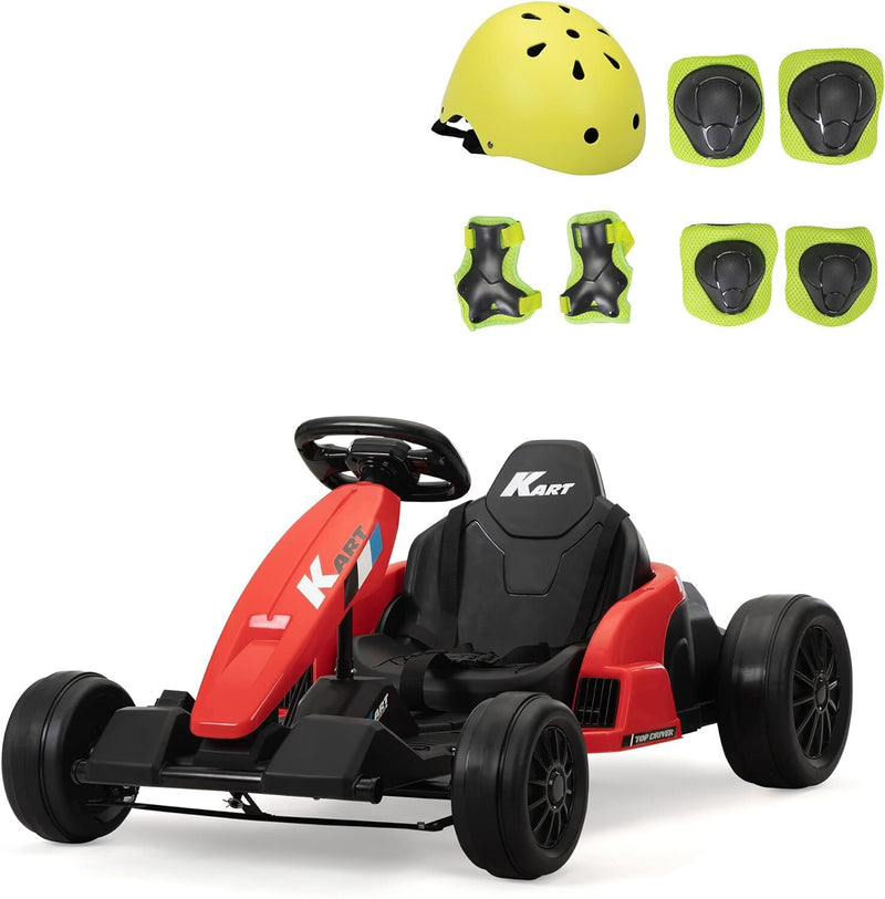 24V Kids Electric Drifting Go-Kart with Dual 85W Motors, 8mph Max Speed, and Built-in Music Magic Cars 1