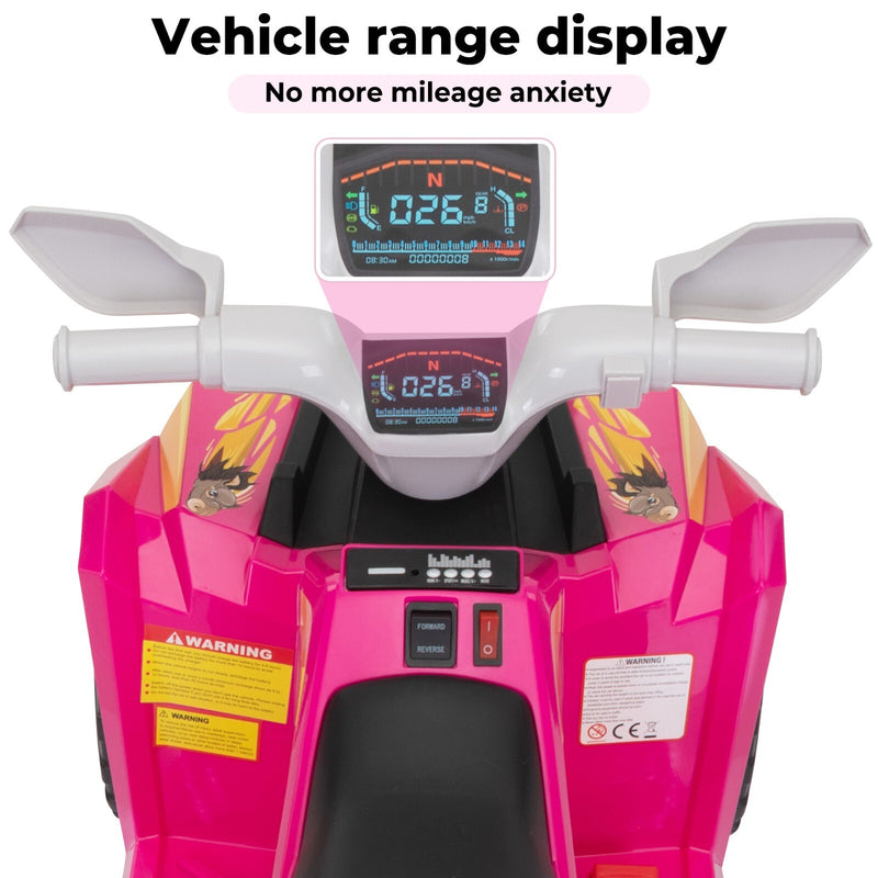 6V Kids Electric Ride-On ATV Tractor with 4 Wheels, Trailer, and Music Magic Cars 8