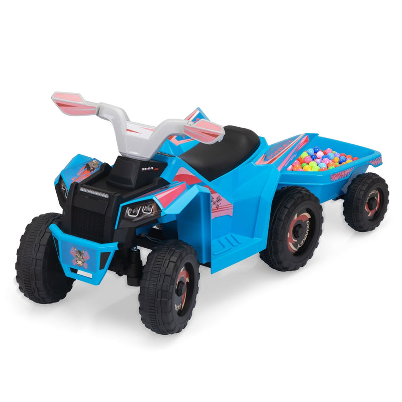 6V Electric Ride-On Quad Bike with Trailer for Toddlers Ages 3-6 Magic Cars 12