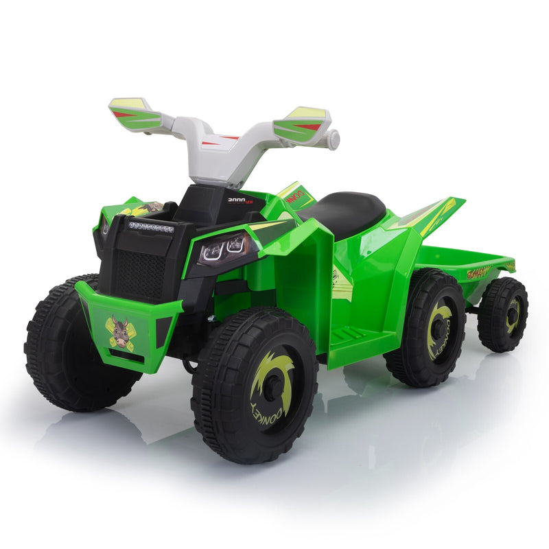6V Electric Ride-On Quad Bike with Trailer for Toddlers Ages 3-6 Magic Cars 13