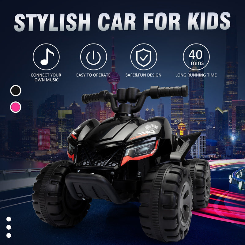 6V Battery-Powered Kids Electric Ride-On ATV Quad Car with Music and LED Lights Magic Cars 13