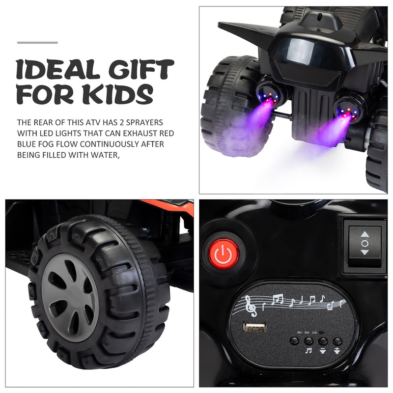 6V Battery-Powered Kids Electric Ride-On ATV Quad Car with Music and LED Lights Magic Cars 14