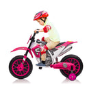 Electric 12V Kids Ride-On Dirt Bike Motorcycle with Training Wheels and 2 Speeds Magic Cars 0