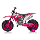 Electric 12V Kids Ride-On Dirt Bike Motorcycle with Training Wheels and 2 Speeds Magic Cars 6