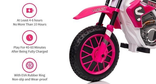 Electric 12V Kids Ride-On Dirt Bike Motorcycle with Training Wheels and 2 Speeds Magic Cars 7
