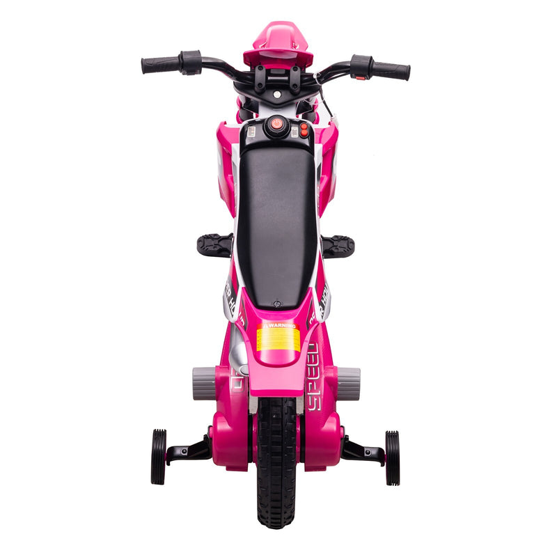 motorbike with pedals Electric 12V Kids Ride-On Dirt Bike Motorcycle with Training Wheels and 2 Speeds 2 Year Warranty -