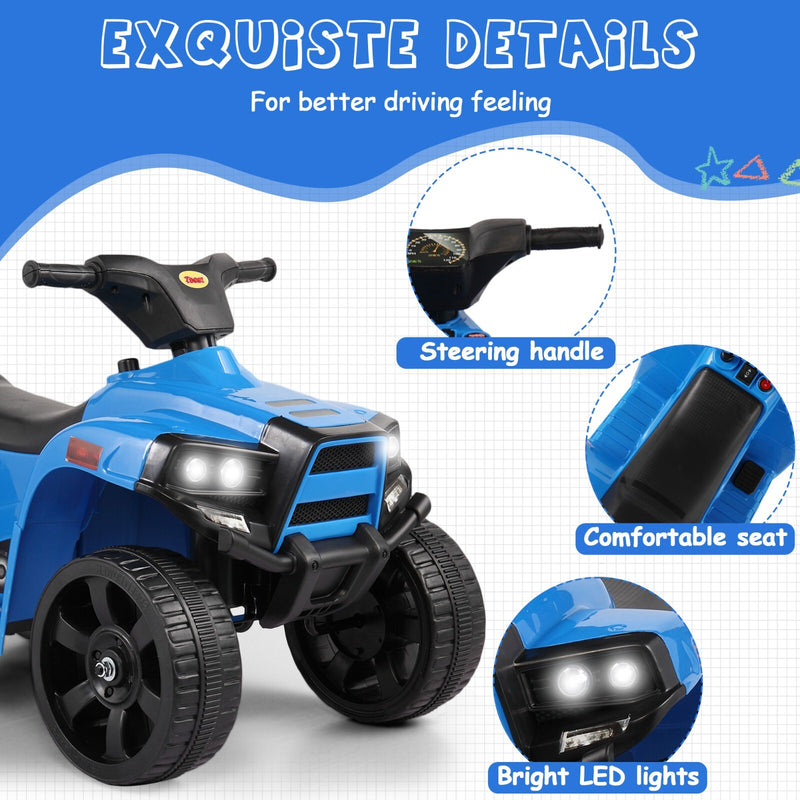 Electric Kids 4-Wheeler ATV Ride-On Toy with LED Speed Indicator Magic Cars 6