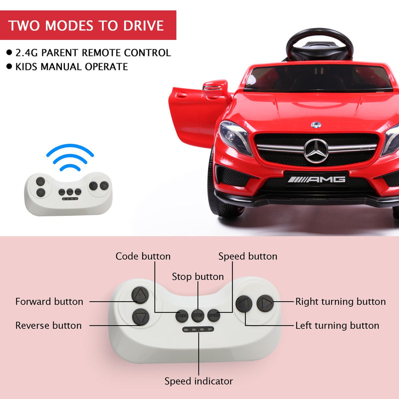 Kids Licensed Mercedes Benz Ride-On Car with 2.4G Remote Control - Red Magic Cars 5