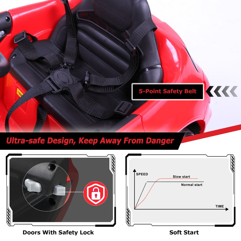 Kids Licensed Mercedes Benz Ride-On Car with 2.4G Remote Control - Red Magic Cars 8