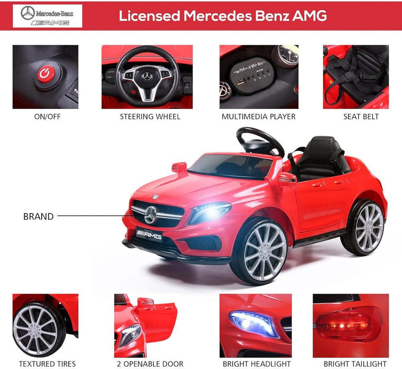 Kids Licensed Mercedes Benz Ride-On Car with 2.4G Remote Control - Red Magic Cars 9