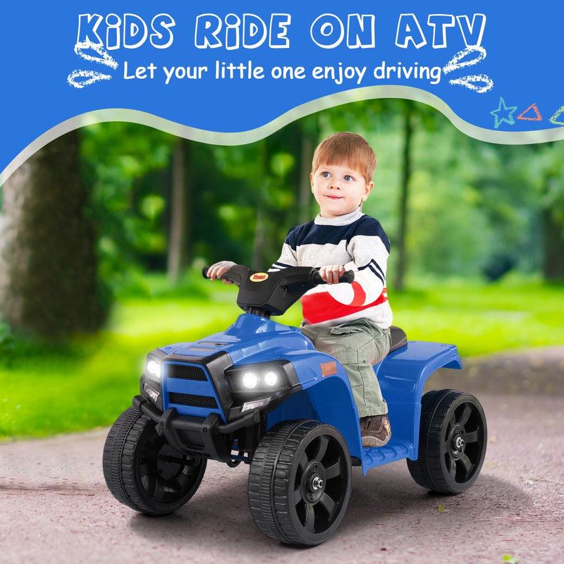 Kids Electric Ride-On ATV Quad Car Toy with LED Headlights and Speed Indicator Magic Cars 3