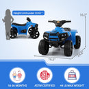 Kids Electric Ride-On ATV Quad Car Toy with LED Headlights and Speed Indicator Magic Cars 4