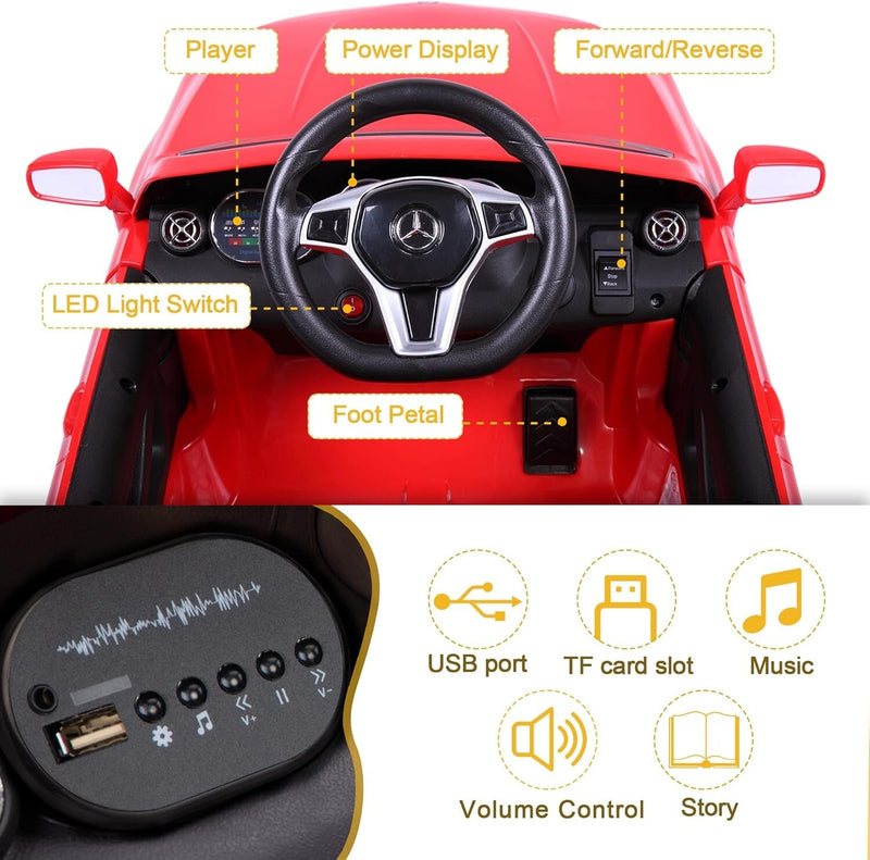 Licensed Mercedes-Benz Ride-On Car for Kids with 2.4G Remote Control Magic Cars 1