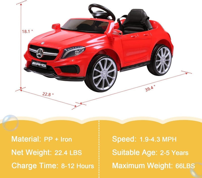 Licensed Mercedes-Benz Ride-On Car for Kids with 2.4G Remote Control Magic Cars 2