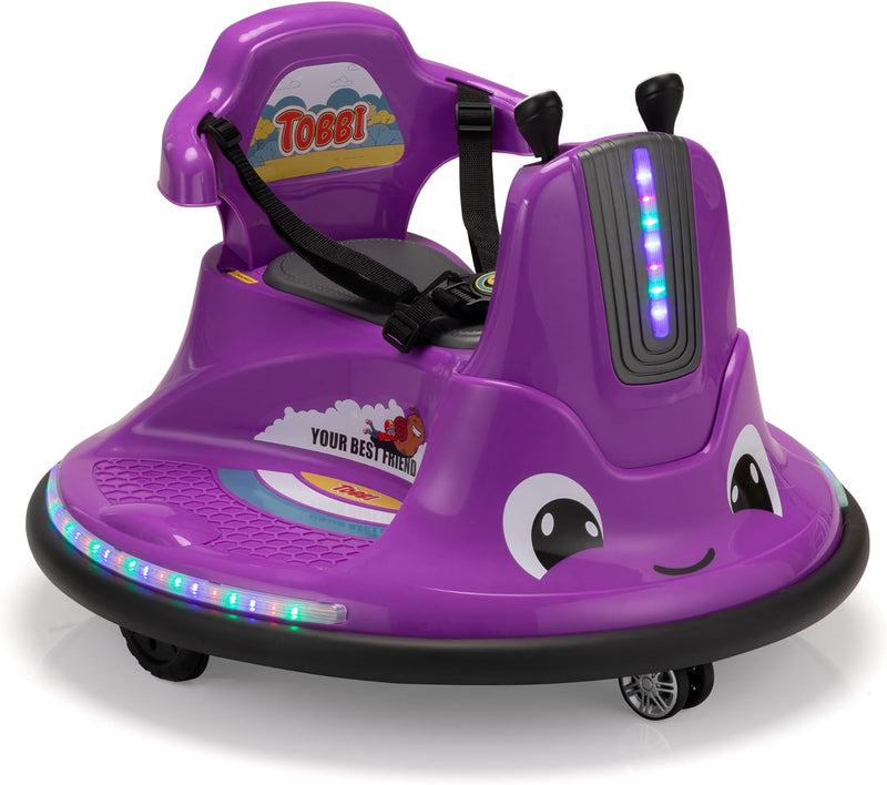 12V Purple Snail Bumper Ride-On Car with Remote Control and DIY Stickers Magic Cars 1