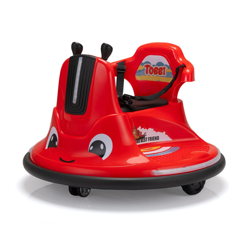 360° Spinning Ride-On Bumper Car for Kids with Remote Control and LED Lights, Red Magic Cars 7