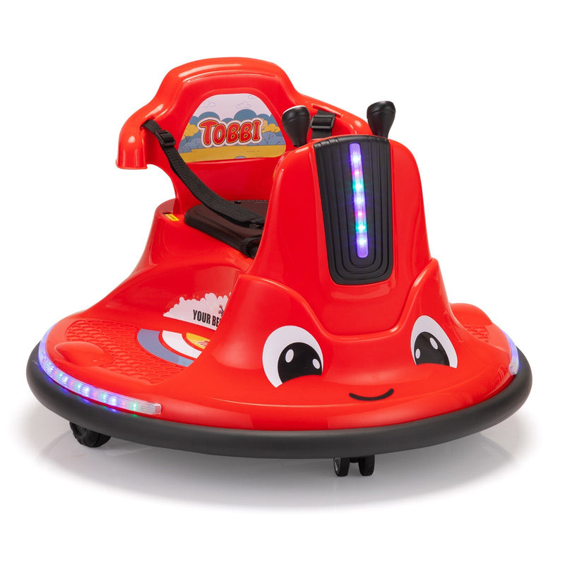 360° Spinning Ride-On Bumper Car for Kids with Remote Control and LED Lights, Red Magic Cars Variant 0
