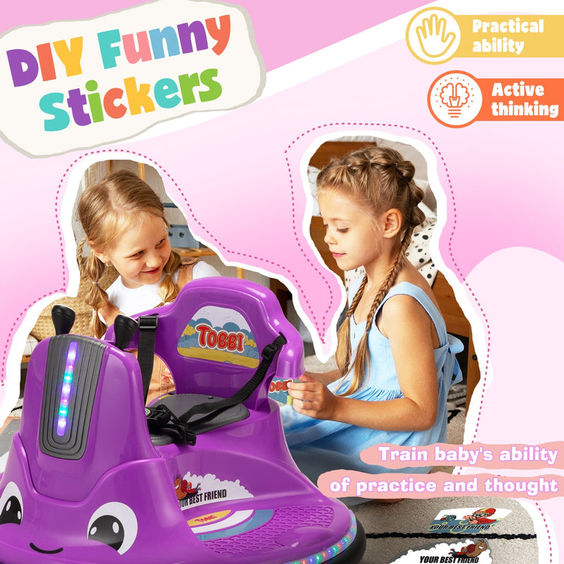 12V Electric Snail Bumper Ride-On Toy Car Battery Powered for Kids Magic Cars 11