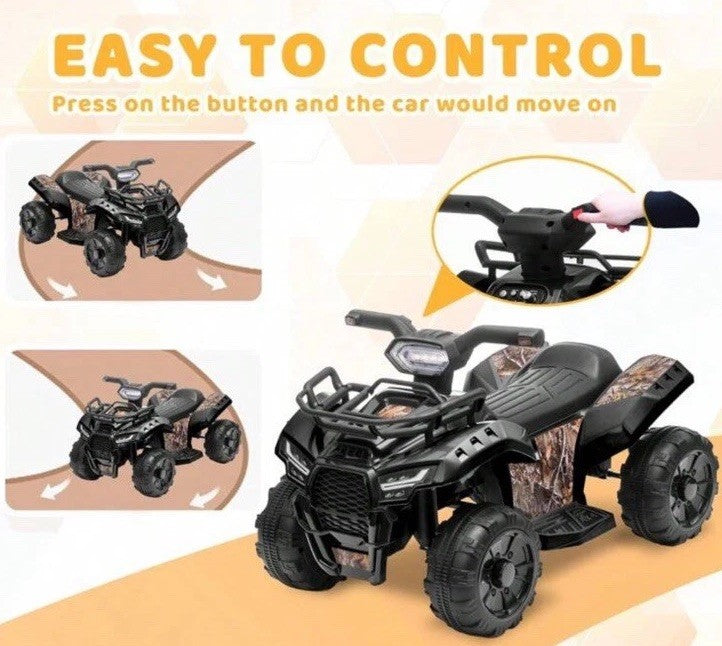 Rechargeable 6V Toddler 4-Wheeler ATV with Music, Lights, and Easy Controls for Kids Magic Cars 1
