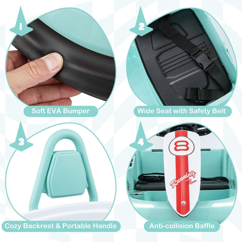 Battery-Powered Toddler Ride-On Bumper Car with Steering Wheel and Bumping Feature Magic Cars 7