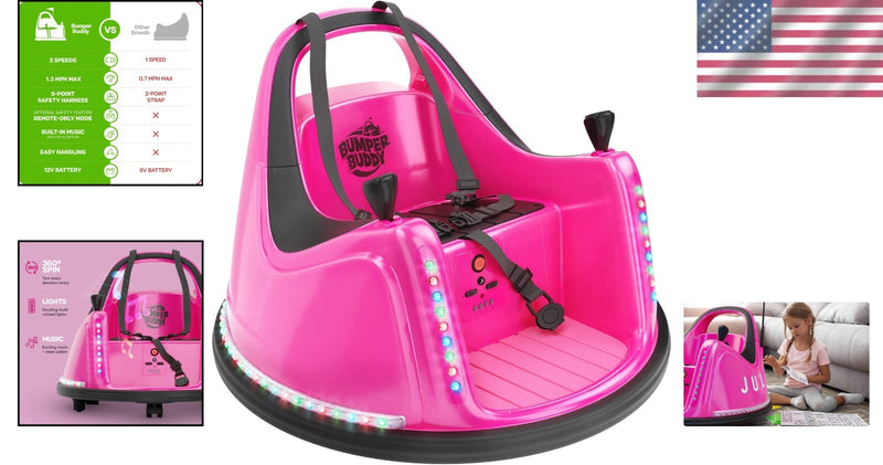 Toddler Electric Bumper Car with 360-Degree Spin and Rechargeable Battery Magic Cars 1