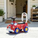 Fire Truck Ride-On Toy for Toddlers with Steering Wheel, Music, Storage, and Backrest Magic Cars 6
