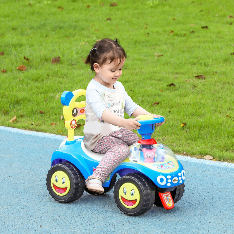 Toddler Push Foot-to-Floor Sliding Ride-On Car for Kids Blue Magic Cars Variant 0