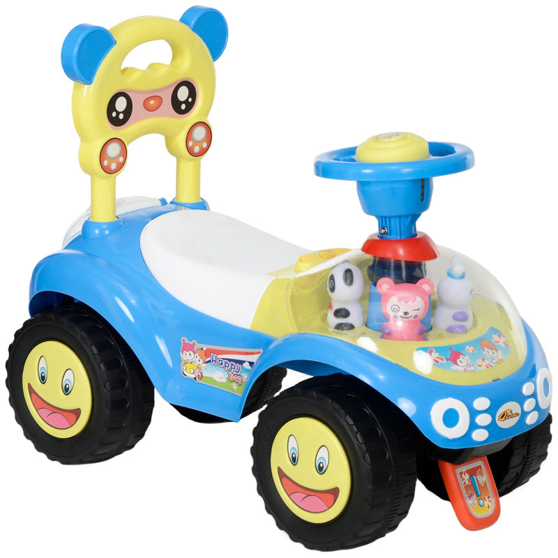 Toddler Push Ride-On Foot-to-Floor Sliding Car for Kids Blue Magic Cars Variant 0
