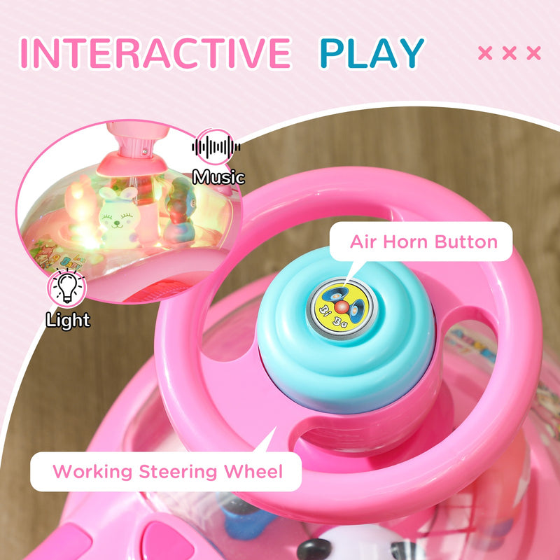 Toddler Push and Ride Foot-to-Floor Sliding Car for Kids Pink Magic Cars 5