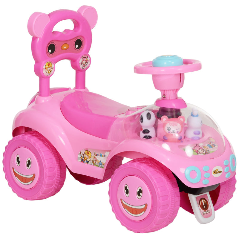 Toddler Push and Ride Foot-to-Floor Sliding Car for Kids Pink Magic Cars Variant 0