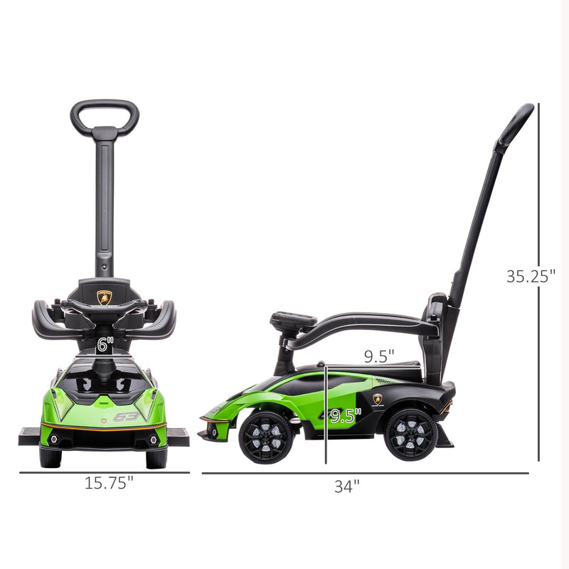Green Toddler Push and Walking Car Stroller for Ages 1-3 Magic Cars 1