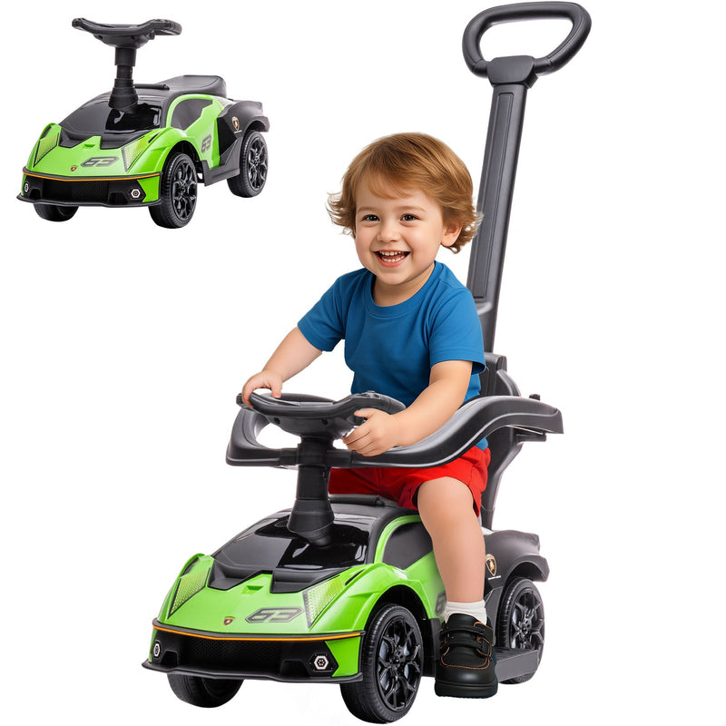 Green Toddler Push and Walking Car Stroller for Ages 1-3 Magic Cars 2